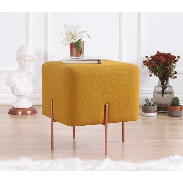 Sgabello in colore senape Copper - Artie-image-1