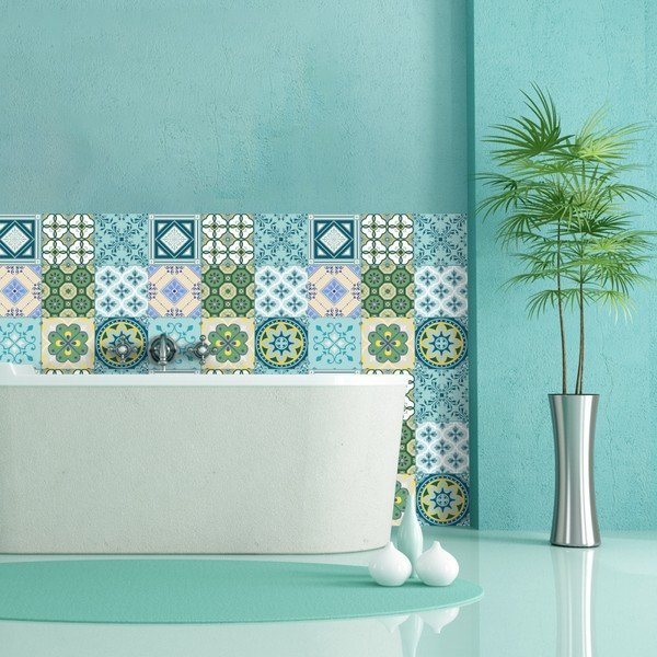 Set di 9 adesivi murali decorativi Riviera, 10 x 10 cm - Ambiance-image-2