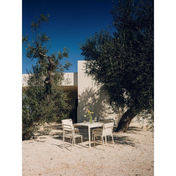 Sedia da esterno beige in metallo Oto – noo.ma-image-3
