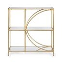 Libreria dorata in acciaio 81x87x31 cm Elenor – Bizzotto