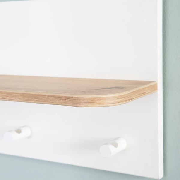 Appendiabiti da parete per bambini in legno di quercia in bianco e naturale Ava - Roba-image-3