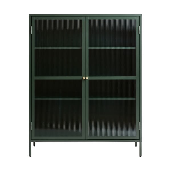 Vetrina in metallo verde Bronco, altezza 140 cm - Unique Furniture