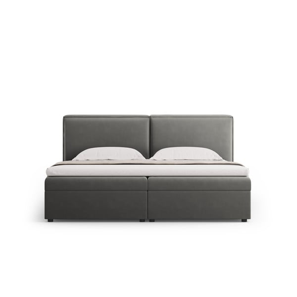 Letto boxspring grigio con contenitore 180x200 cm Arendal - Cosmopolitan Design-image-4