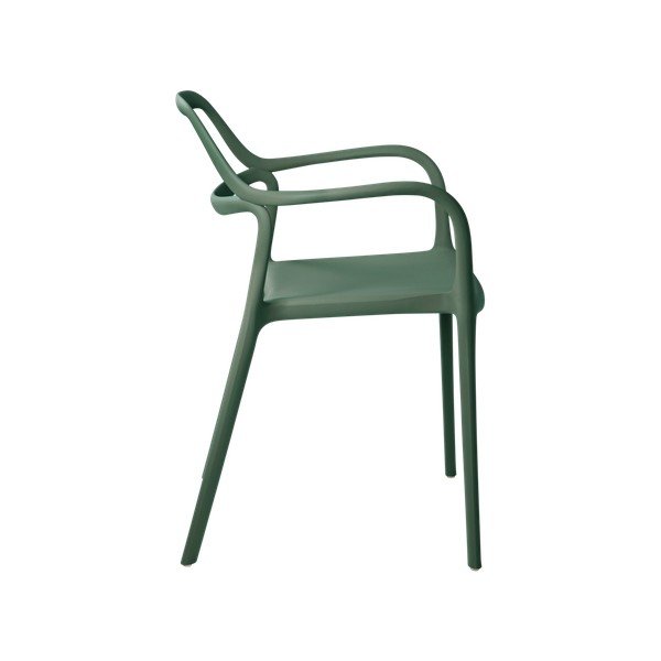 Sedie da pranzo in set verde scuro in plastica con braccioli/impilabili 2 pz Karlaby – Jotex-image-4