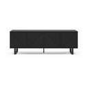 Tavolo TV nero 161x55x35 cm Peta - Marckeric