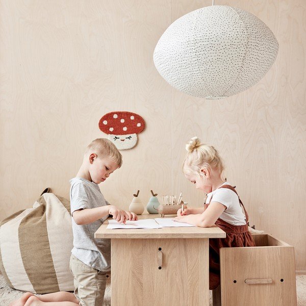Paralume da bambini avorio con paralume in carta Moyo – OYOY Living Design-image-1