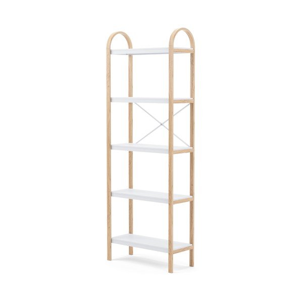 Scaffale bianco naturale in legno esotico 61x170 cm Bellwood - Umbra-image-3