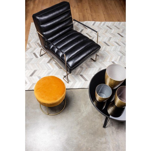 Poltrona nera con rivestimento in finta pelle Brianna – Bizzotto-image-1