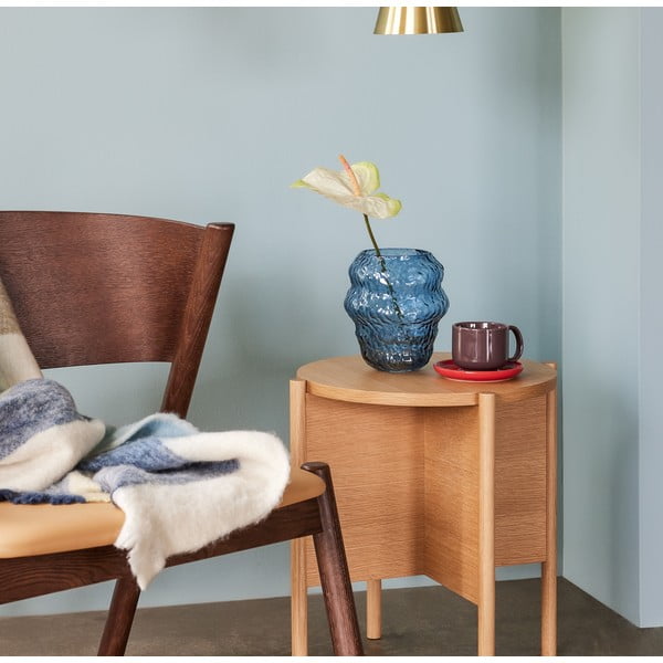 Vaso in vetro azzurro realizzato a mano (altezza 18 cm) Aurora - Hübsch-image-1