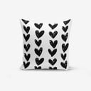 Federa in misto cotone Cuore nero, 45 x 45 cm - Minimalist Cushion Covers