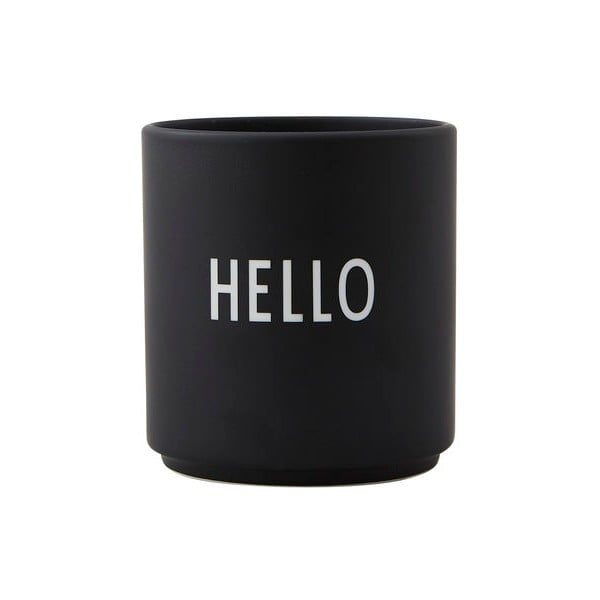 Tazza in porcellana nera 300 ml Hello - Design Letters