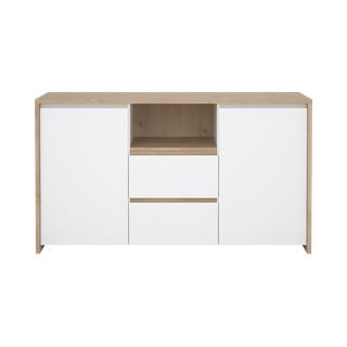 Cassettiera bianca e di colore naturale con effetto rovere 149x84x48 cm Next – Tvilum
