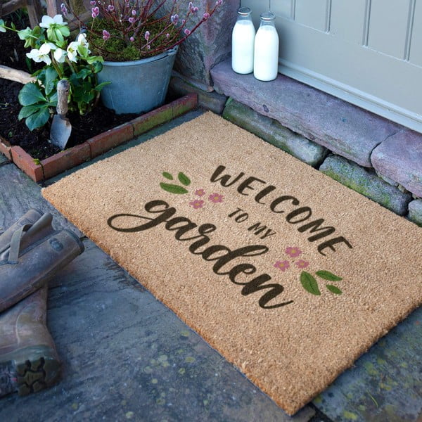 Zerbino in fibre di cocco 60x90 cm Welcome to My Garden – Artsy Doormats-image-2