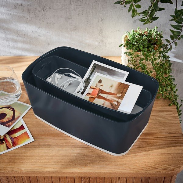 Scatola da tavolo grigia con organizer Cosy - Leitz-image-2