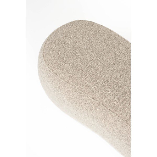 Panchina beige in imbottito con rivestimento in bouclé Noxx – White Label-image-4