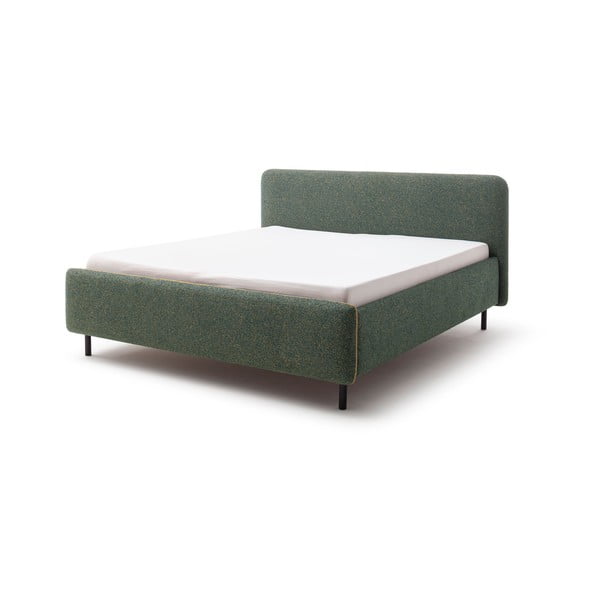 Letto matrimoniale imbottito verde scuro rete non inclusa 160x200 cm Primo – Meise Möbel