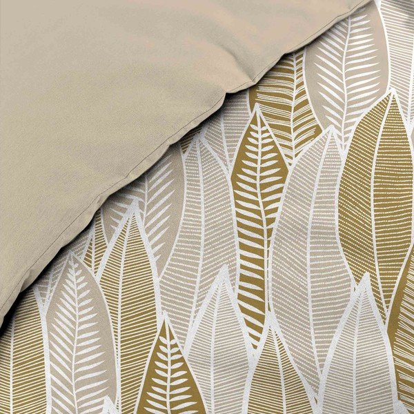 Set copripiumino e federa giallo ocra in microfibra per letto matrimoniale ed esteso 240x220 cm Kim – douceur d'intérieur-image-3