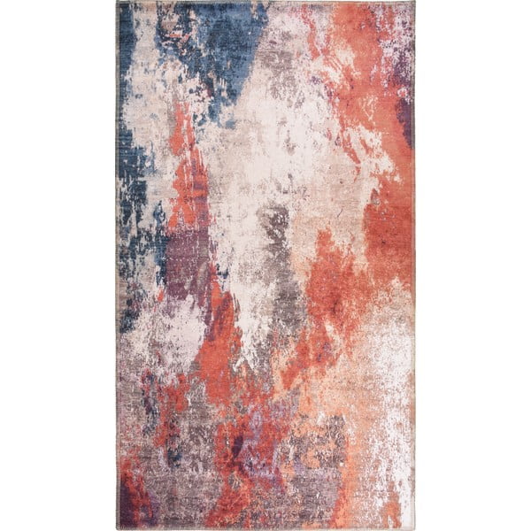 Tappeto lavabile rosso e blu 150x80 cm - Vitaus