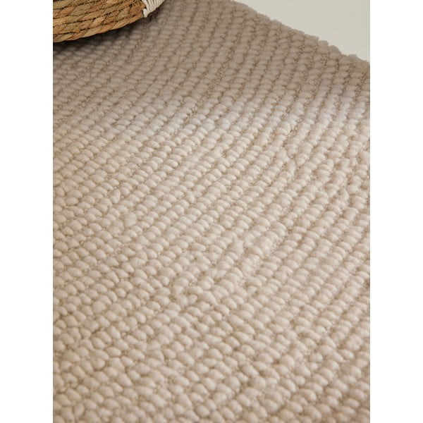 Tappeto colore naturale chiaro in lana tessuto a mano 80x150 cm Eleni Natural White – Hanse Home-image-4