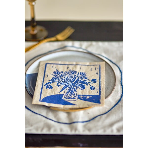 Tovaglioli di carta in set da 20 pezzi Tulips - Bloomingville-image-1