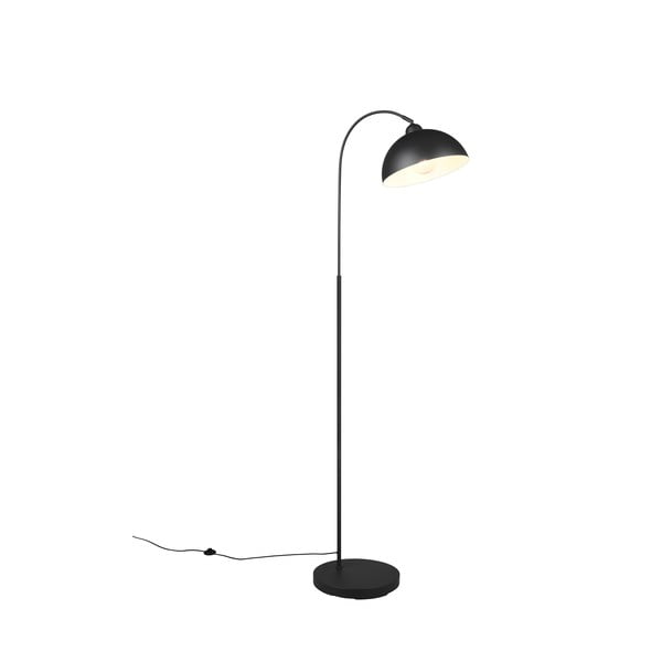 Lampada da terra nera con paralume in metallo (altezza totale 170 cm) Sierra – Trio-image-2