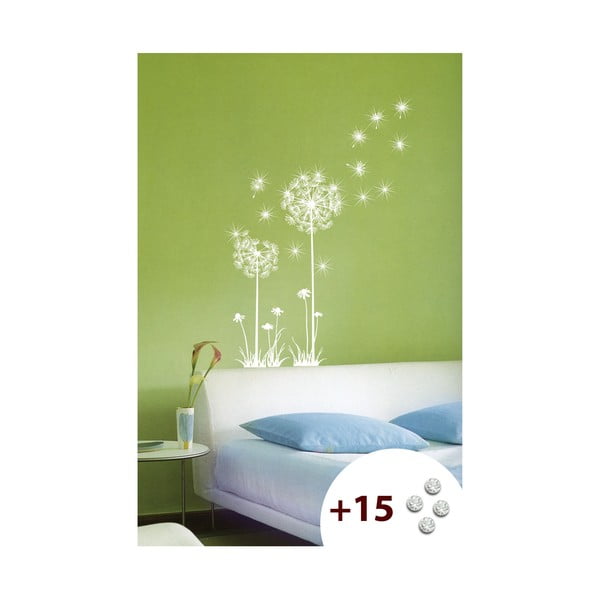 Set di adesivi e 15 cristalli Swarovski Dandelion Flowers - Ambiance