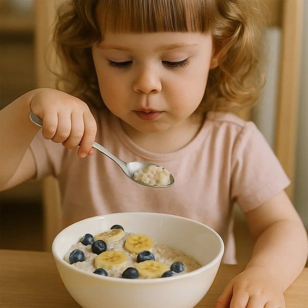 Posate per bambini in acciaio inox argento 3 pezzi - Orion-image-2