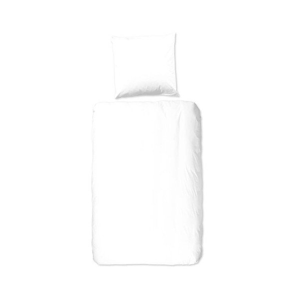 Biancheria da letto singola in cotone bianco versal, 140 x 220 cm Uni - Good Morning