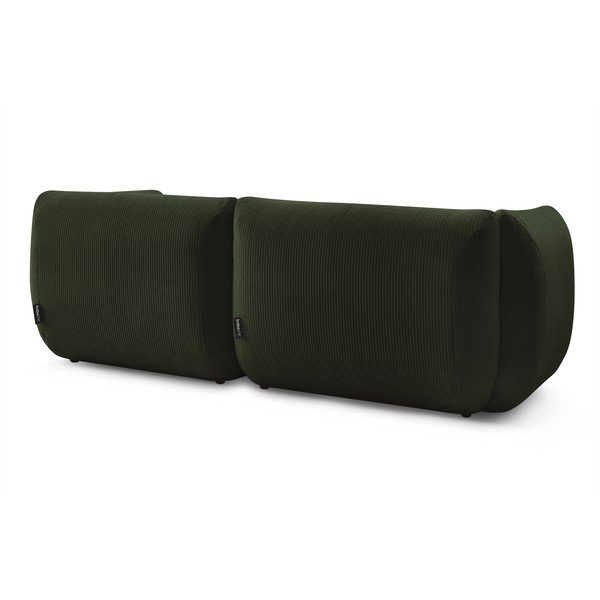 Divano in velluto a coste verde 260 cm Lecomte - Bobochic Paris-image-4