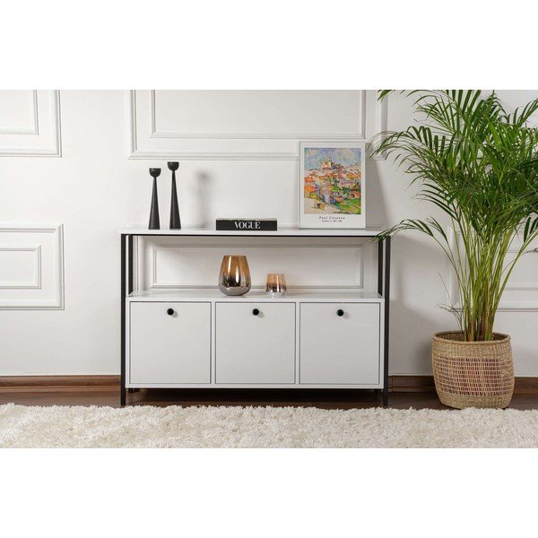 Tavolo consolle bianco opaco 29,5x120 cm Solace – Kalune Design-image-4