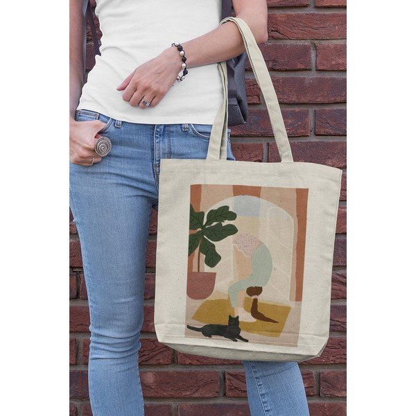Borsa in tessuto beige - Kate Louise-image-3