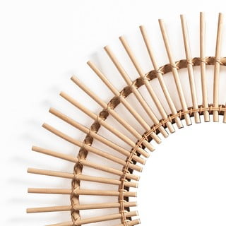 Specchio con cornice in rattan ø 55 cm Rays - Tomasucci