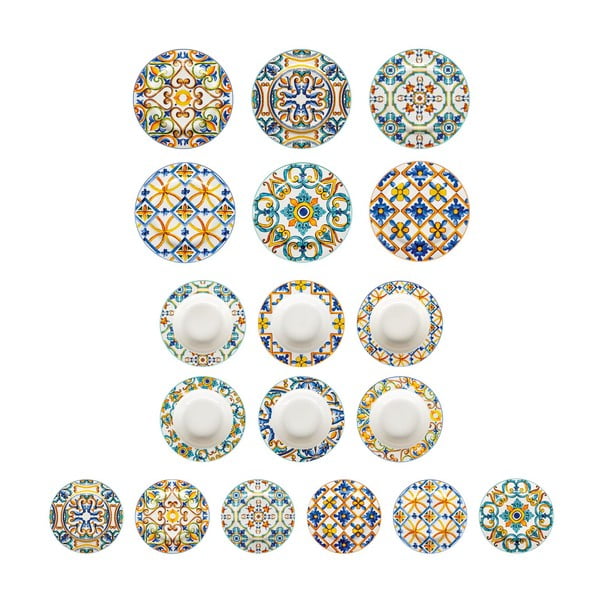 Set di piatti in porcellana da 18 pezzi Medicea - Brandani