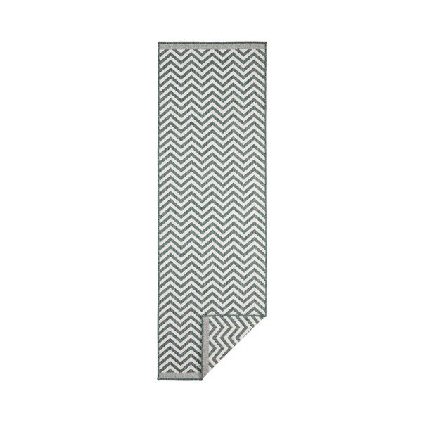 Zeleno-krémový oboustranný vysoce odolný běhoun Bougari Twin Supreme Mismo, 80 x 350 cm-image-1