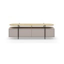 Tavolo TV grigio e beige in rovere 160x48 cm Hinoa - Marckeric