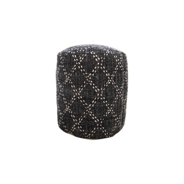 Pouf in cotone grigio scuro Lusso, 35 x 42 cm - HSM collection