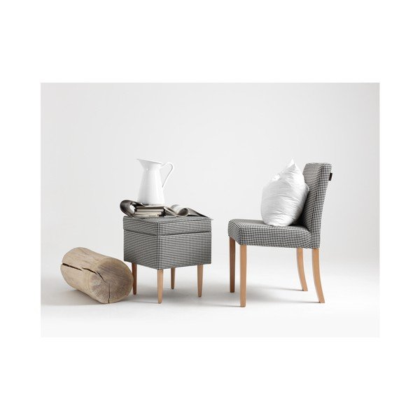 Sedia bianca e nera con gambe naturali Custom Form Wilton - CustomForm-image-3