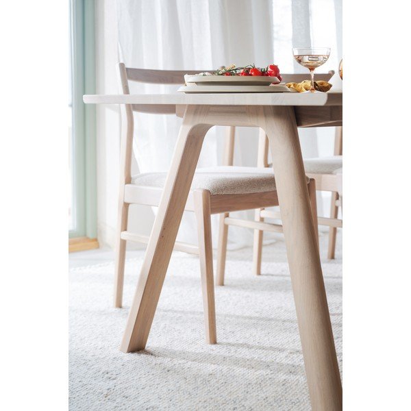 Tavolo da pranzo in rovere massiccio allungabile 95x220 cm Clapperton – Rowico-image-3