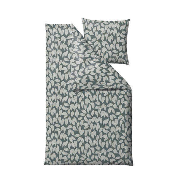 Biancheria da letto matrimoniale in cotone sateen verde, 200 x 220 cm Benjamina - Södahl-image-1