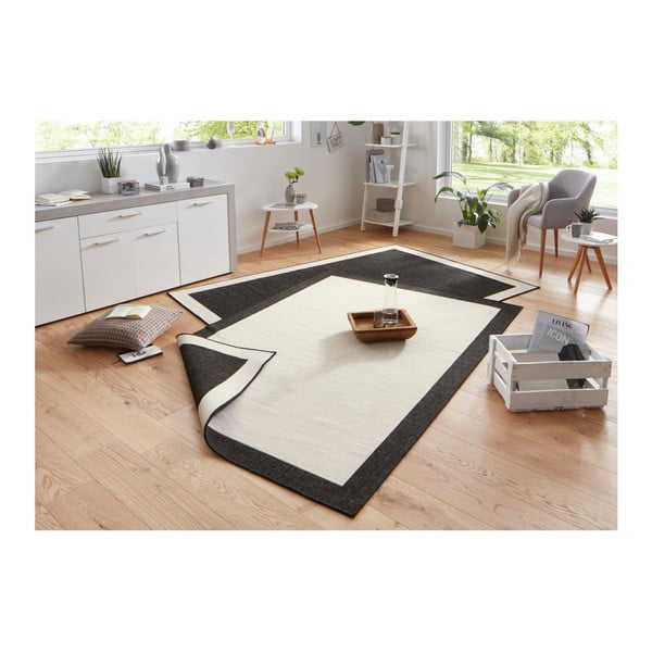 Tappeto da esterno nero e crema , 200 x 290 cm Panama - NORTHRUGS-image-1