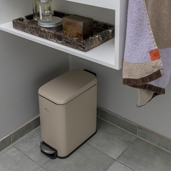 Cestino in metallo a pedale beige 5 l Wendy - Mette Ditmer Denmark-image-1