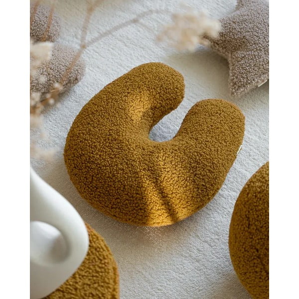 Cuscino per divano da bambini marrone con rivestimento in bouclé U – Wigiwama-image-1
