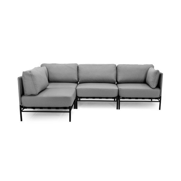 Divano da giardino modulare grigio chiaro 234 cm Dandy - Sit Sit-image-2