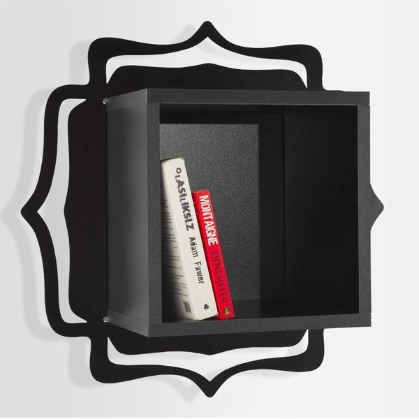 Knižní police Ottoman Black/Black