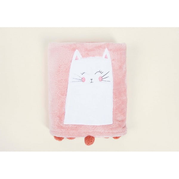 Coperta per neonato in cotone rosa 75x120 cm Kitty - Mijolnir
