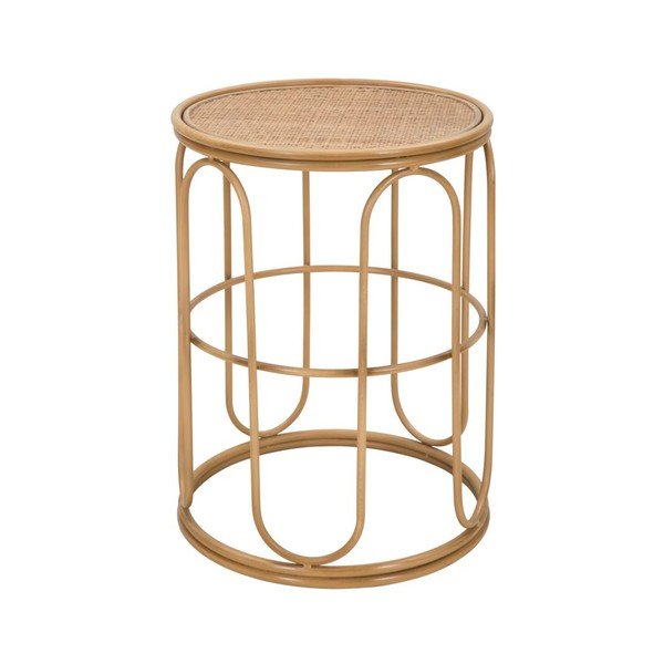 Tavolino rotondo in rattan Samui – Mauro Ferretti