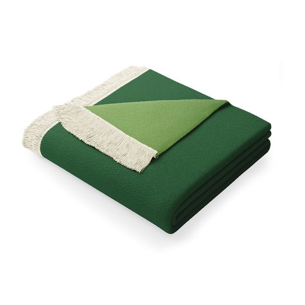 Coperta verde in misto cotone , 150 x 200 cm Franse - AmeliaHome