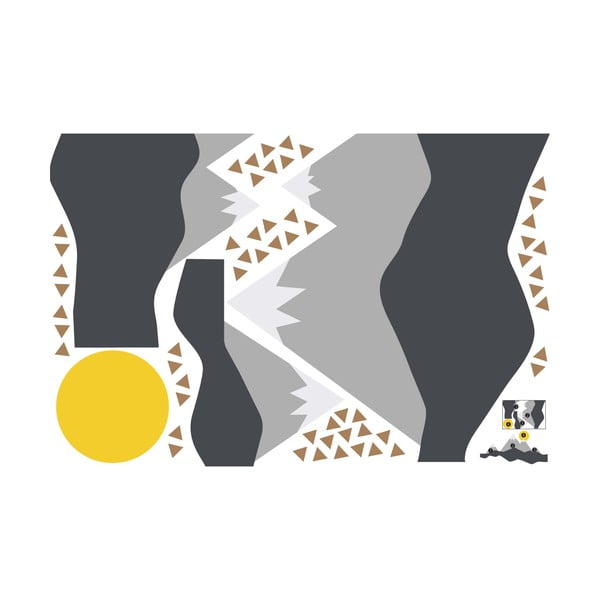 Adesivo murale Bambino gigante Adesivo Scandinavo Montagne Nordika - Ambiance-image-2