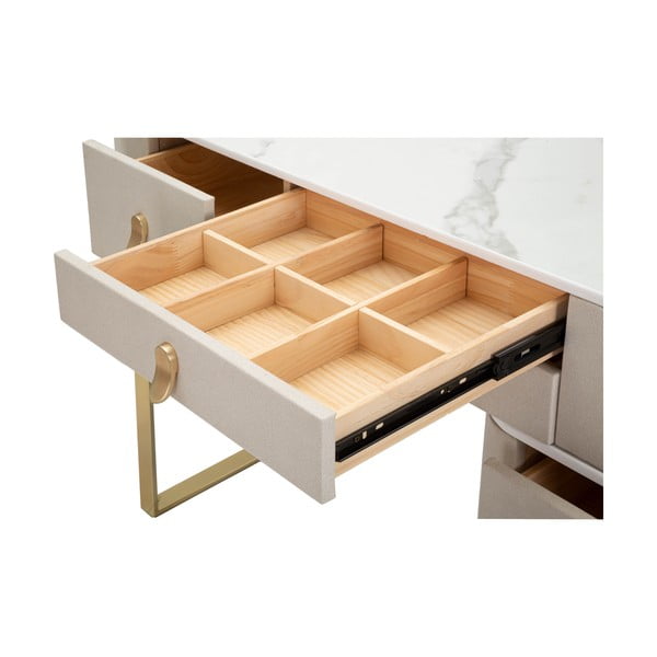 Consolle in beige-oro 40x120 cm Beauty - Mauro Ferretti-image-1