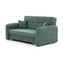 Divano verde allungabile/con contenitore e rivestimento in ciniglia 155 cm Laine – ELTAP